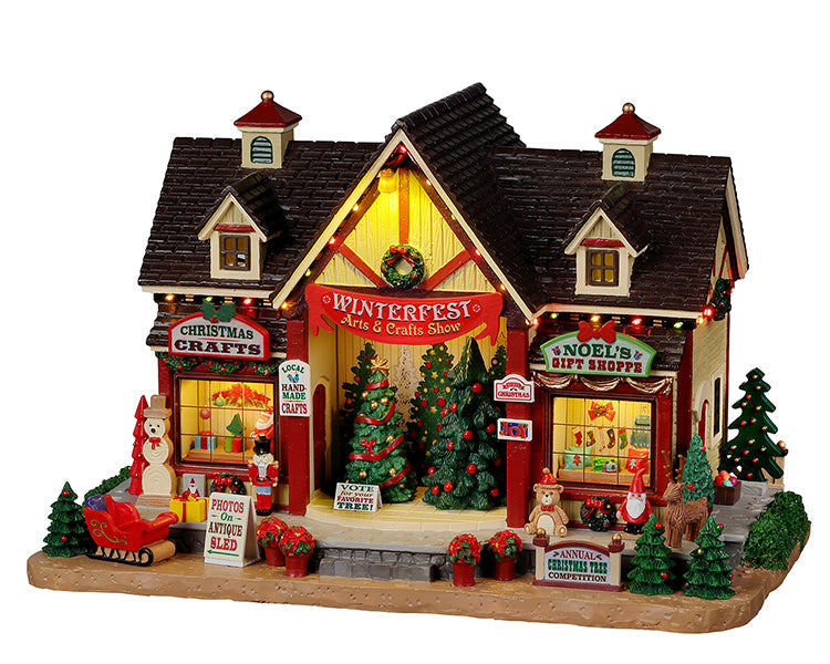 LEMAX Winterfest Arts & Crafts Show, with 4.5V Adap #25865